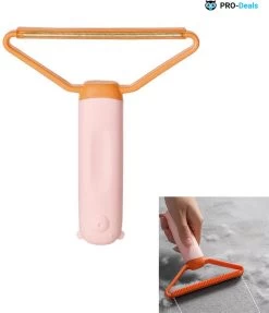 PRO-Deals | Dierenhaar Verwijderen - Haar Verwijderen - Type 1 - Kleur Oranje / Roze - Kattenharen - Vachtverzorging - Hondenharen - Pluizenverwijderaar - Haaruitval - Kledingreiniger