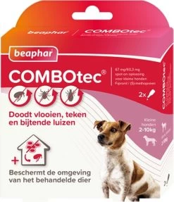 Beaphar Combotec Anti Vlooien En Teken Druppels Hond 2-10 Kg 2 Pipetten