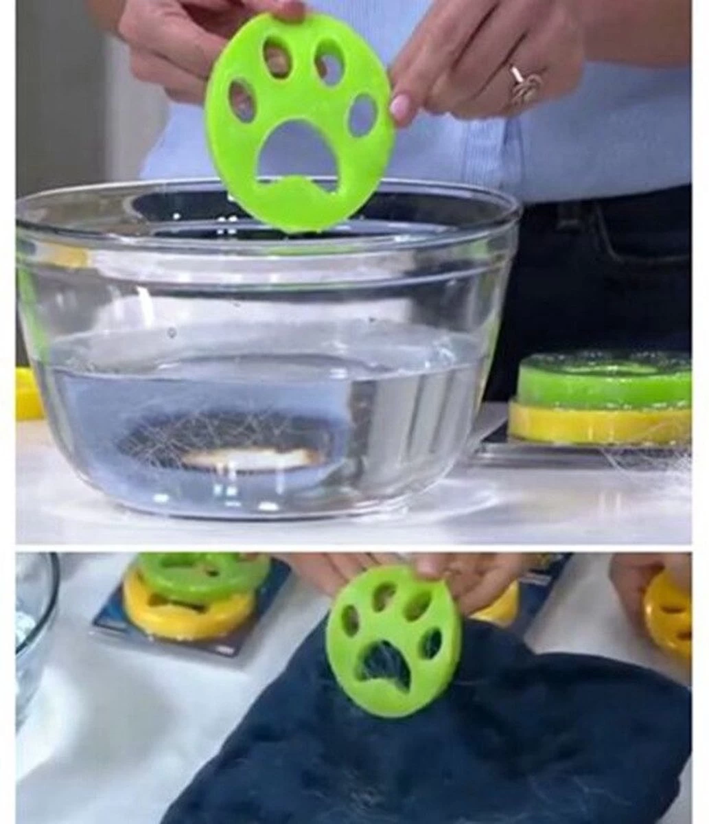 Merkloos Wasmachine Herbruikbare Haarverwijderaar - Huisdierhaar Verwijderaar - Anti Haren - Accessoires Wasmachine - Groen - 1 Stuks - Afbeelding 4