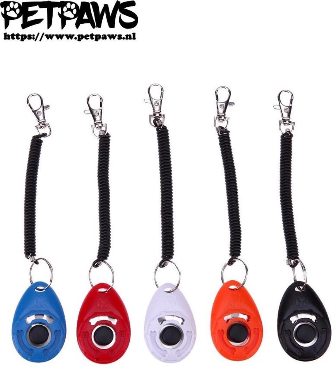 Merkloos PetPaws - Training Clicker Voor De Hond - Rood