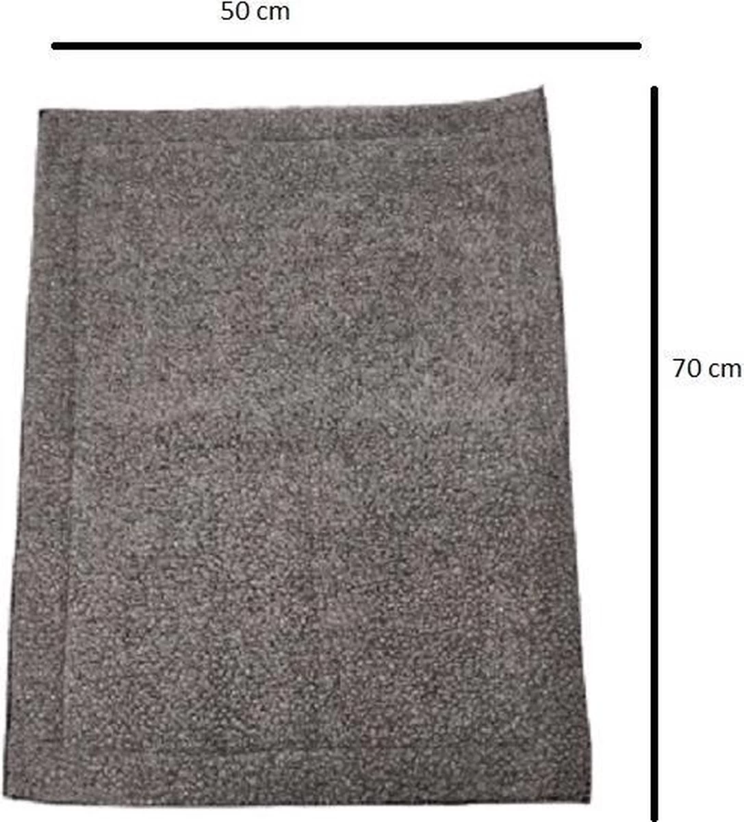 Benchkussen 70x50 Cm. Grijs. Eenvoudig Sheepskin Benchkussen. Geschikt Voor Benches Van 76 Cm. - Afbeelding 2