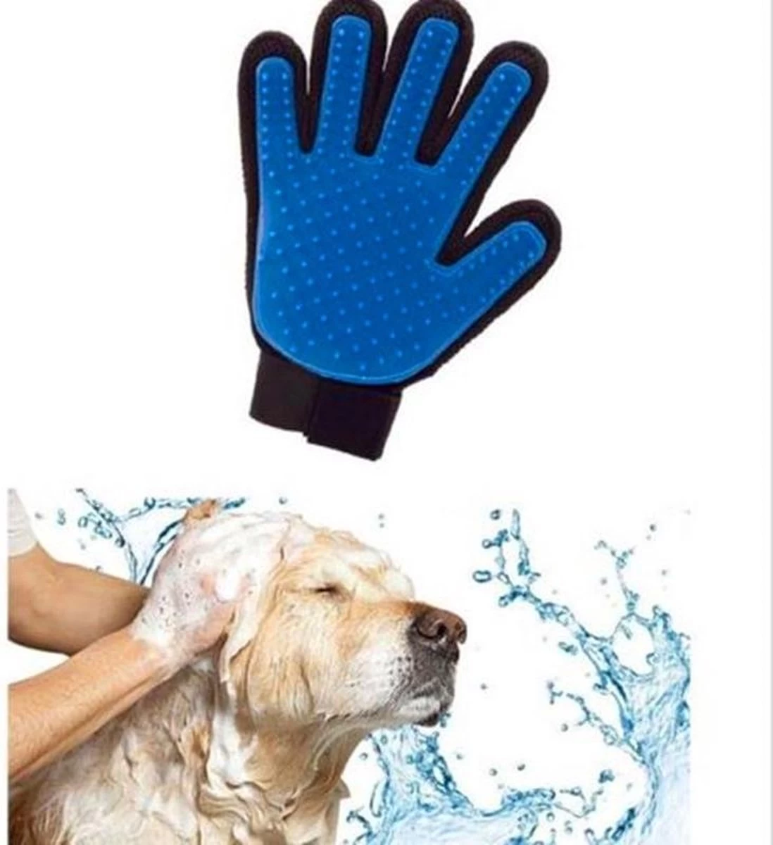 Merkloos Vachtverzorgingshandschoen - Afbeelding 16