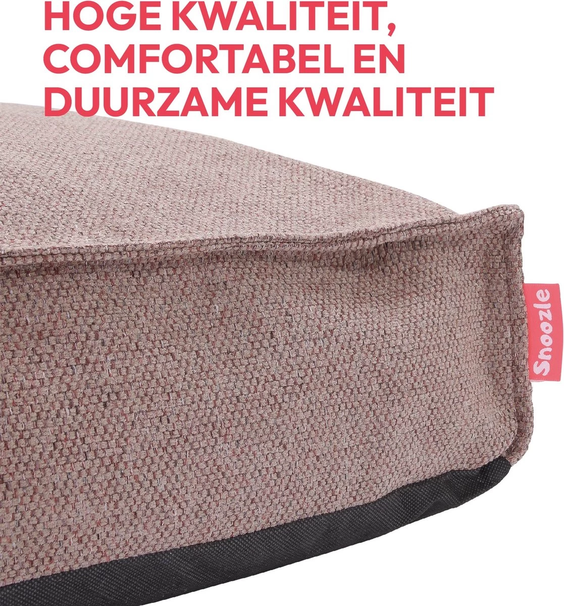 Snoozle Orthopedische Hondenmand - Zacht En Luxe Hondenkussen - Hondenbed - Wasbaar - Hondenmanden - 80 X 55 Cm - Desert Pink - Afbeelding 9