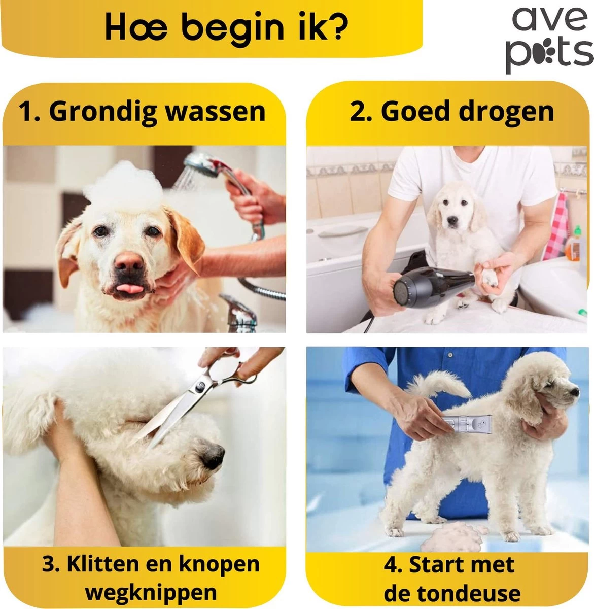 AVE Pets® Volledige Hondentondeuse Set Met Display - Draadloos Tondeuse - Scheerapparaat Voor Je Hond Of Kat - Huisdier Trimmer - Dierentondeuse - Dieren Verzorging - Afbeelding 8