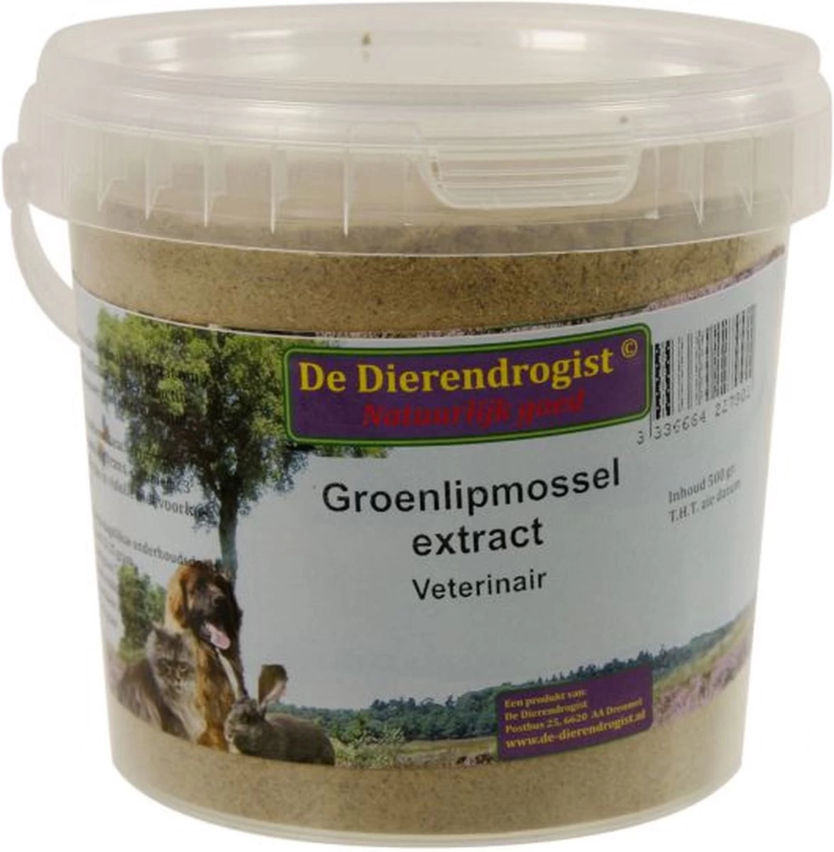 Dierendrogist Groenlipmossel Extract - Veterinair - 500gr - Afbeelding 3