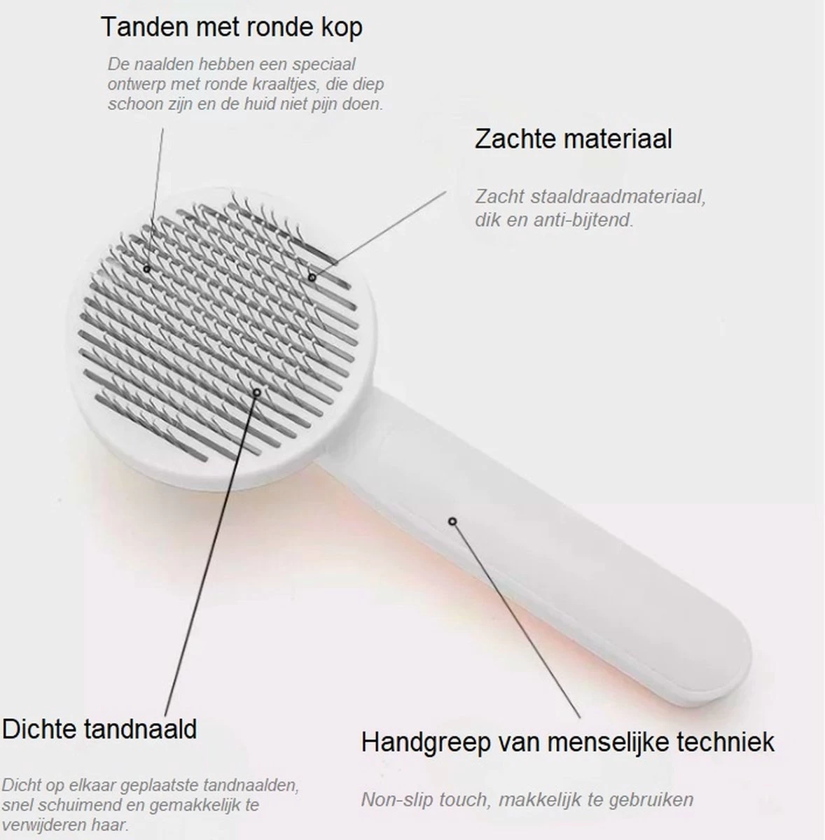 Kattenborstel - Kattenkam - Hondenborstel - Kattenhaar Verwijderaar - Haarverwijderaar Voor Huisdieren - Kattenhaar - Hondenhaar - Haarverwijderaar Voor Huisdieren - Langharig/Kortharig - Katten Accessoires - Katten - Blauwe Kleur - Afbeelding 6