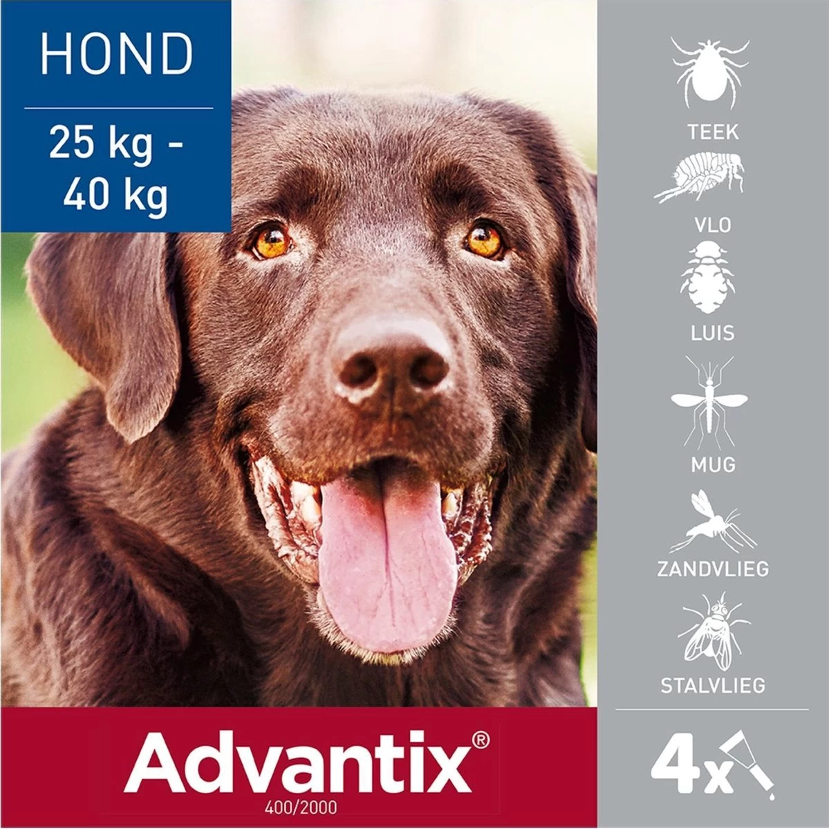 Bayer Advantix Spot-on 400/2000 25+ Kg - 4 Pipetten - Afbeelding 8