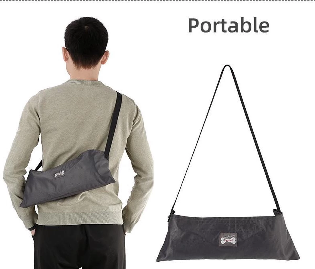 Honden Reisdeken In Handige Tas - Dierendeken - Zwart - 100x70CM - Makkelijk Meenemen - Afbeelding 3