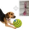 Wobble Wag Giggle Bal+ Honden Touw (30cm)- Honden Bal - Honden Speeltjes - Honden Speelgoed Intelligentie