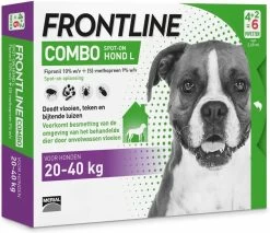 Frontline Combo - L: Van 20 Tot 40 Kg - Anti Vlooienmiddel En Tekenmiddel - Hond - 6 Pipetten
