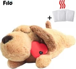 Filo Hondenknuffel Met Hartslag En Warmtebron - Hartslagknuffel Hondenspeelgoed Snuggle Puppy - Knuffel Met Hartslag - Heartbeat Knuffel Hond