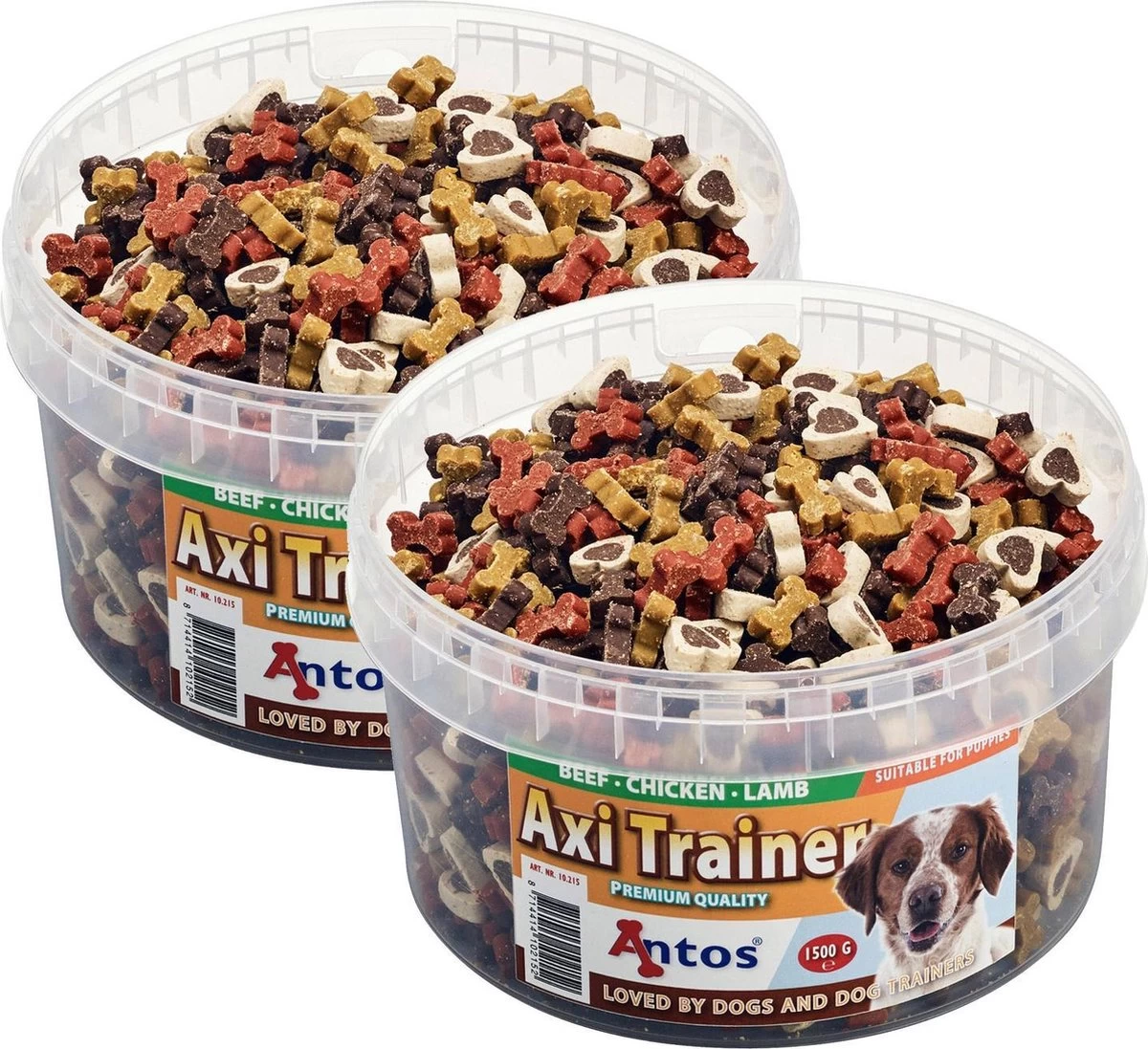 Antos Axi Trainer - Hondensnacks - 2 X Kip Lam Rund 1500 G - Afbeelding 2