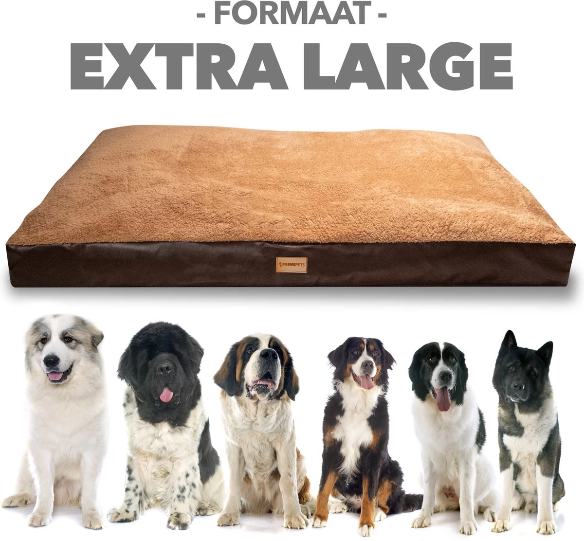 PrimePlus Hondenkussen XL Antraciet - 120x80x10 CM - Zacht En Luxe Hondenmand - Hondenbed - Hondenmat - Orthopedisch Hondenkussens - Afbeelding 7