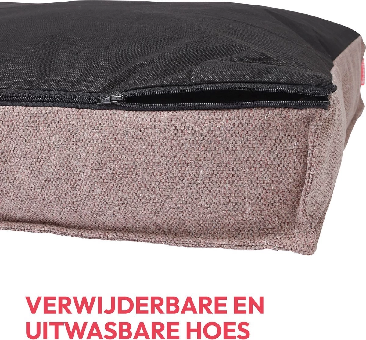 Snoozle Orthopedische Hondenmand - Zacht En Luxe Hondenkussen - Hondenbed - Wasbaar - Hondenmanden - 80 X 55 Cm - Desert Pink - Afbeelding 8