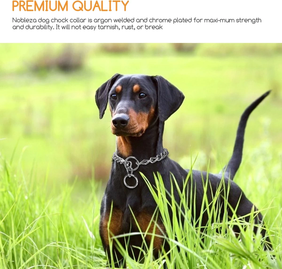 Nobleza Slipketting Hond - Sliphalsband - Trainingshalsband - Hondenketting - Maat L - Afbeelding 3