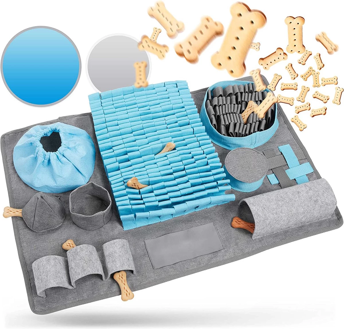 Merkloos SNOOTS - Snuffelmat Hond Met 10 Functies - Agility Voor De Hond - Honden Speelgoed Intelligentie - Speelgoed Hondje Interactief - Denkspel Hond - Slow Feeder