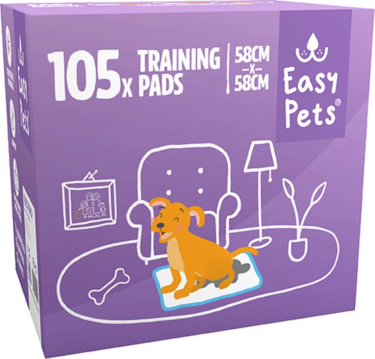 Easypets Puppy Training Pads - Zindelijkheidstraining - Hondentoilet - 58 X 58 Cm - 250 Stuks - Afbeelding 5