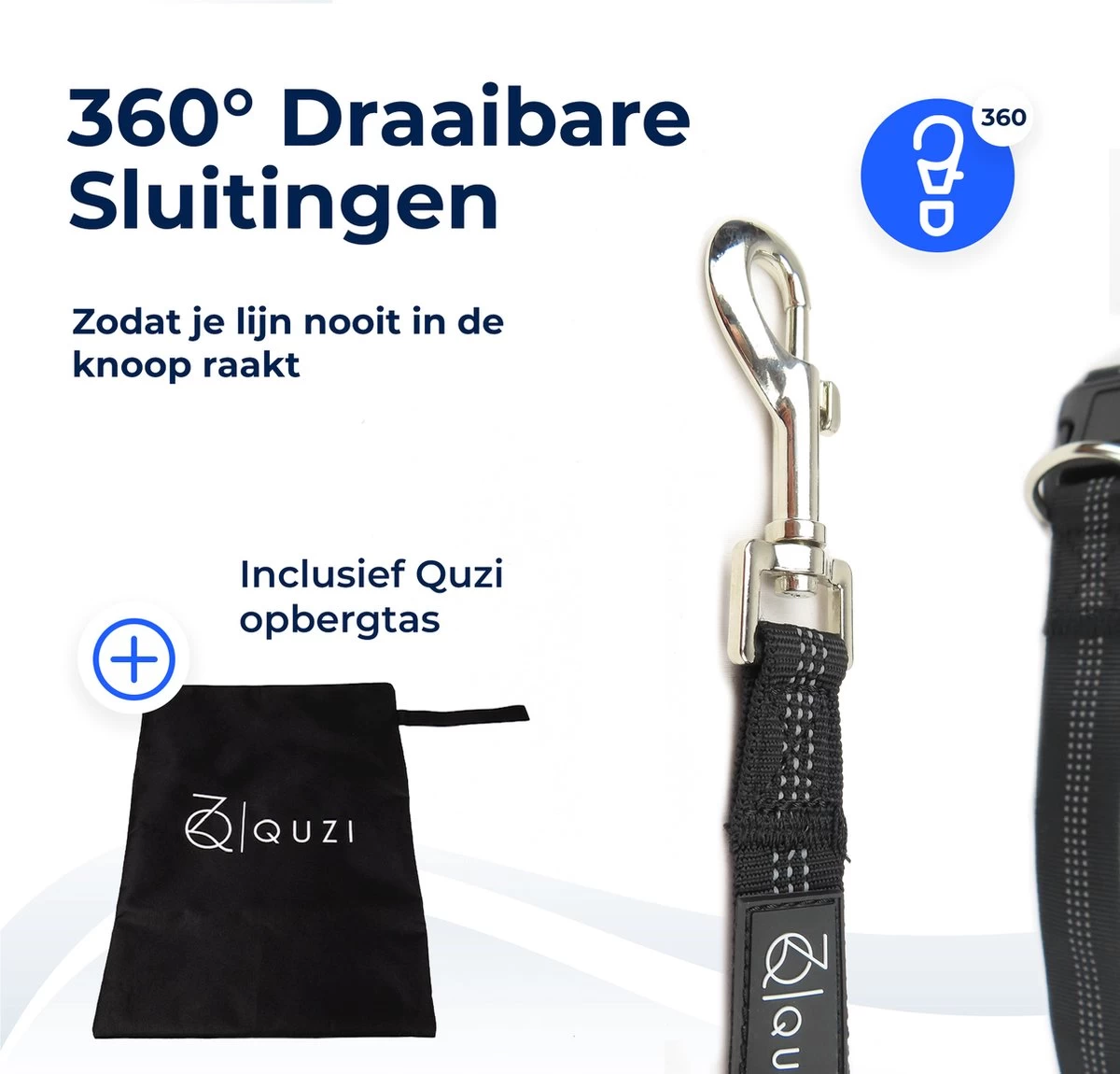Canicross Looplijn Hond Met Heupriem Voor Hardlopen - Elastische Handsfree Hondenriem - Honden Trainingslijn - 150/200cm - Blauw - Afbeelding 8