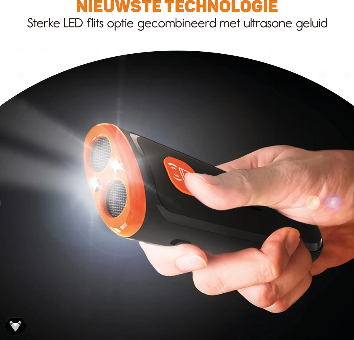 Vulpes Pets® Ultrasone Anti Blaf Apparaat – 3-in-1 Anti Blaf Apparaat Pro - Diervriendelijk & Zonder Schok - Alternatief Anti Blafband - Voor Kleine & Grote Honden - Audio - Flashlight - USB-Oplaadbaar - Afbeelding 6