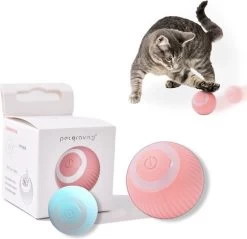 Ceka - Automatisch Katten Honden Speeltje | Zelf Rollende Mini Bal | Interactief & Intelligentie | Elektrisch Katten Speelgoed | Slimme Katten Speeltje - Interactieve Zelf Rollende Bal Voor Katten - Kattenspeeltjes - USB Oplaadbaar- Turquoise
