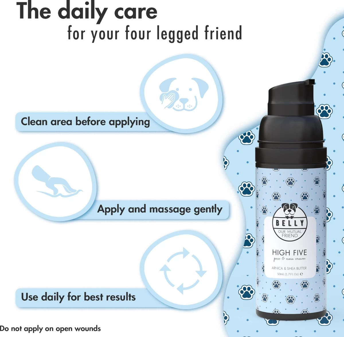 BELLY Paw & Nose Cream - Honden Huidverzorging - Hondenpoten & Hondenneus Crème, Pootverzorging Voor Zachte & Beschermde Voetkussens - 50ml - Afbeelding 3