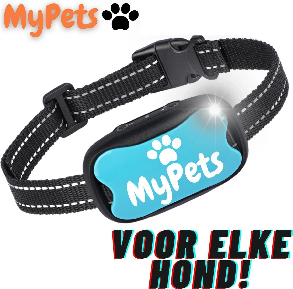 MyPets™ Anti-blafband - Anti Blaf Apparaat - Voor Kleine Honden En Grote Honden - Diervriendelijk - Opvoedingshalsband - Trainingshalsband - 2022/2023 Versie - Inclusief Batterijen