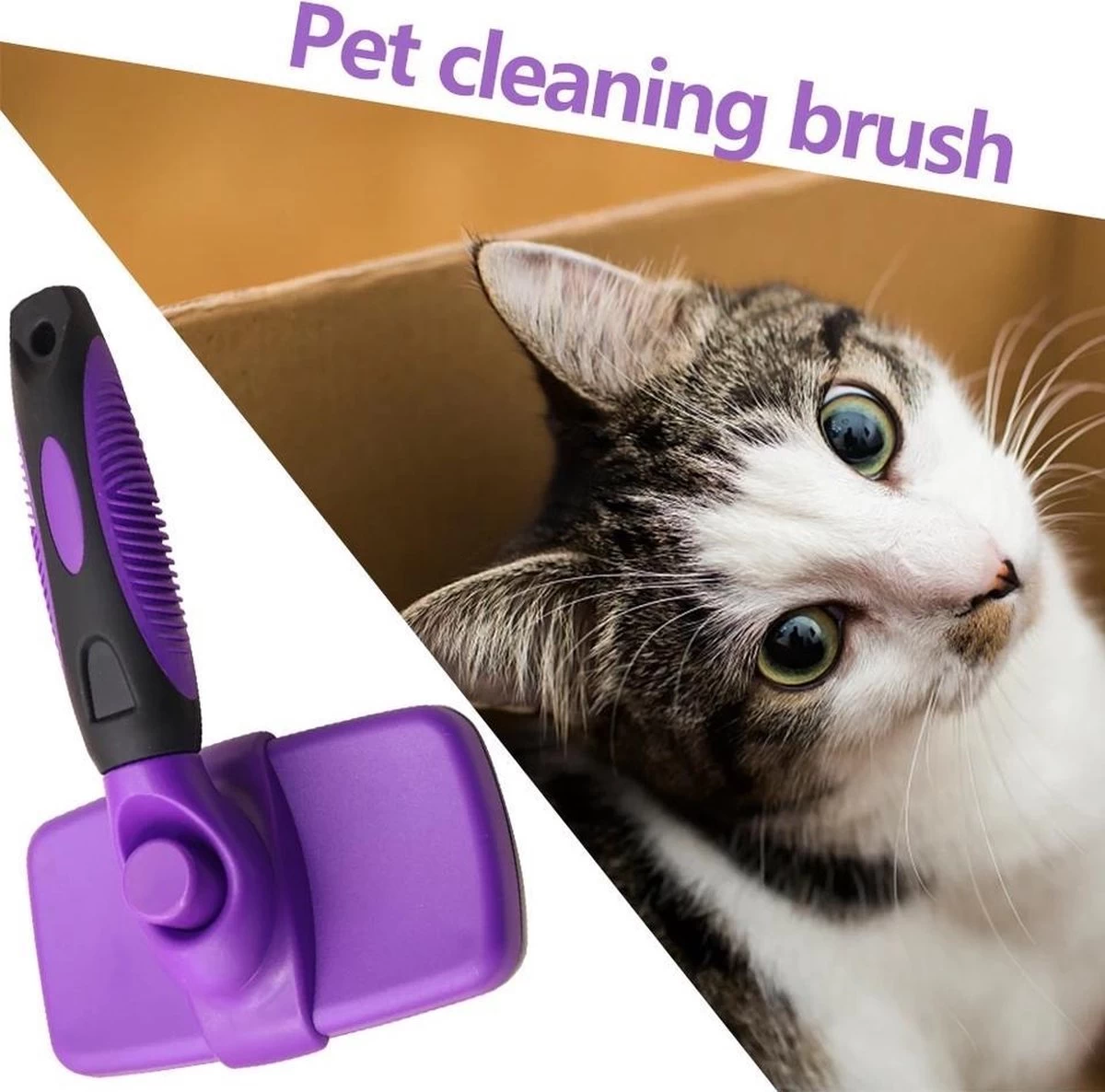 Buxibo Ondervacht Borstel Voor Hond En Kat - Kliksysteem Hondenborstel - Kattenkam - Hondenkam Voor Ondervacht - Klittenkam Voor Honden En Katten - Verwijderd Klitten - Afbeelding 7