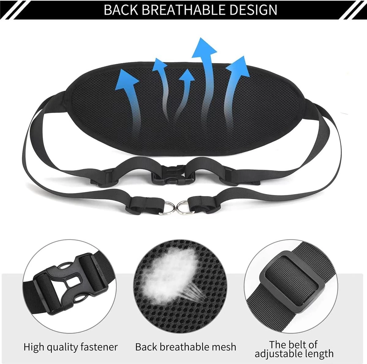 BOTC Looplijn Hond Met Heupriem Voor Hardlopen - Met Drinkbak Hond - Hondenriem - 1 Roll Poep Zakjes - Zwart - Afbeelding 4