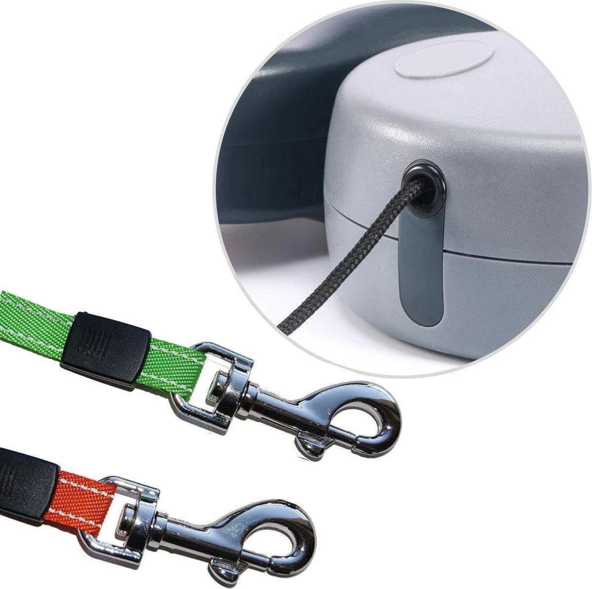 Merkloos Dubbele Hondenriem Voor Twee Honden - Grijs - Tot 22 Kg (per Hond) - 300 Cm - Afbeelding 3