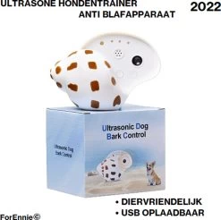 Merkloos Ultrasone Hondentrainer - Anti Blafapparaat | Anti Blaf Apparaat | Anti Blafband | Dierendag | Trainer | Design | Schelp | Retro | Blafband Voor Honden