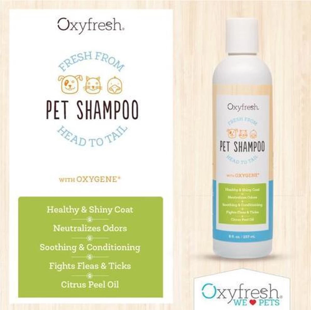 Oxyfresh Pets Hondenshampoo & Kattenshampoo - 237ml - Diervriendelijke Shampoo Voor Honden En Katten Zonder Irriterende Bestanddelen - Afbeelding 3