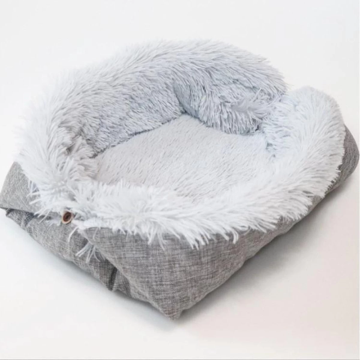 Reayou Kattenmand - Kattenkussen - Kattenbed Hondenkussen - Hondenmand - Grijs- 51 X 61 Cm - Afbeelding 9