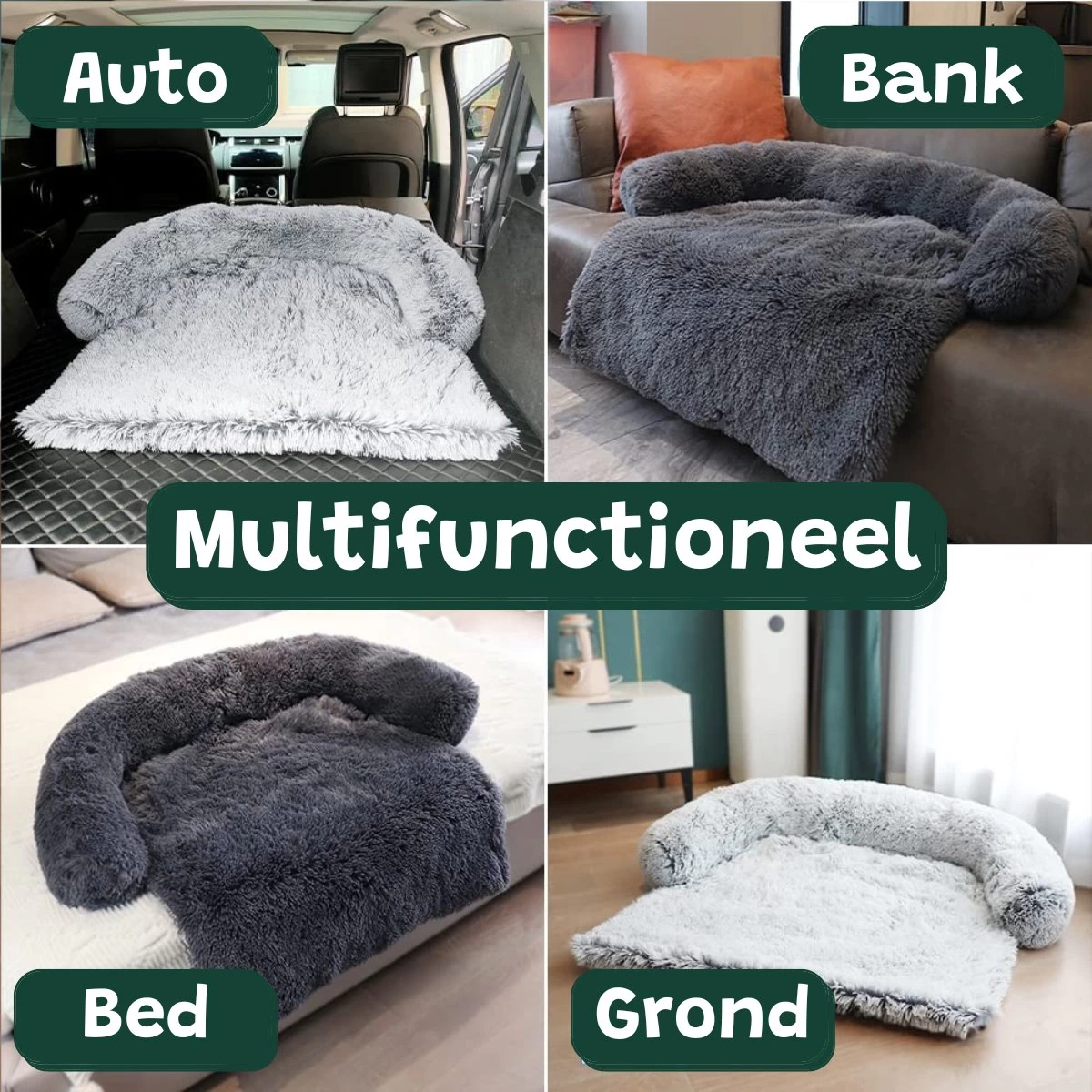 Premium Hondendeken Bank - Hondenkussens - Hondenmand Bank - Hondendeken Voor Op De Bank - Bankbeschermer - Donkergrijs - Afbeelding 5