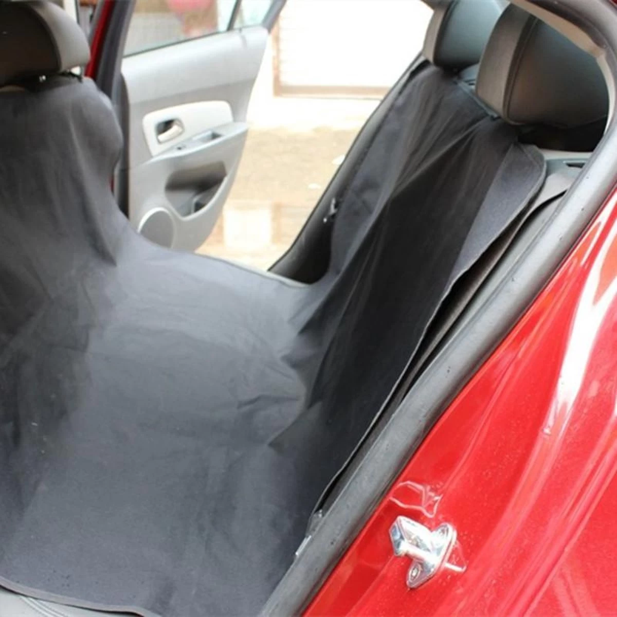 Merkloos Hondendeken / Hondenkleed / Beschermhoes - Voor In De Auto Achterbank Of Kofferbak - 137x147 Cm - Beschermhoes - Waterdicht - Zwart - Afbeelding 8