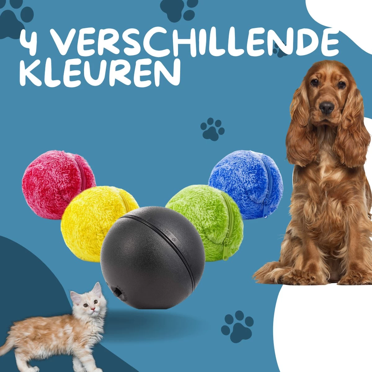 Merkloos Magic Roller Ball – Honden Speelgoed – Kattenspeeltjes - Honden Speeltjes - Kattenspeelgoed - INCLUSIEF BATTERIJ - Afbeelding 5