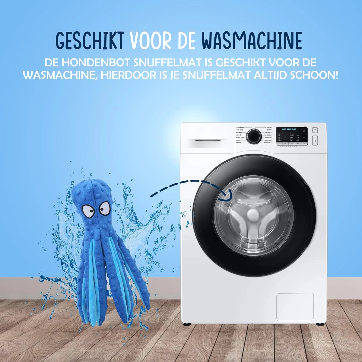 VEDIC® - Octopus Blauw Honden Knuffel - Piepspeelgoed - Geen Vulling - 32CM - Afbeelding 5