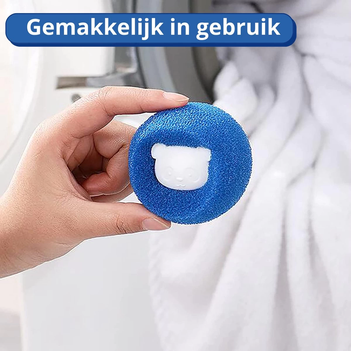 Merkloos Wasdrogerbollen - Haarverwijderaar Huisdieren - Haarvanger Wasmachine - Wasbollen - Drogerbollen - 4 Keer - Afbeelding 6