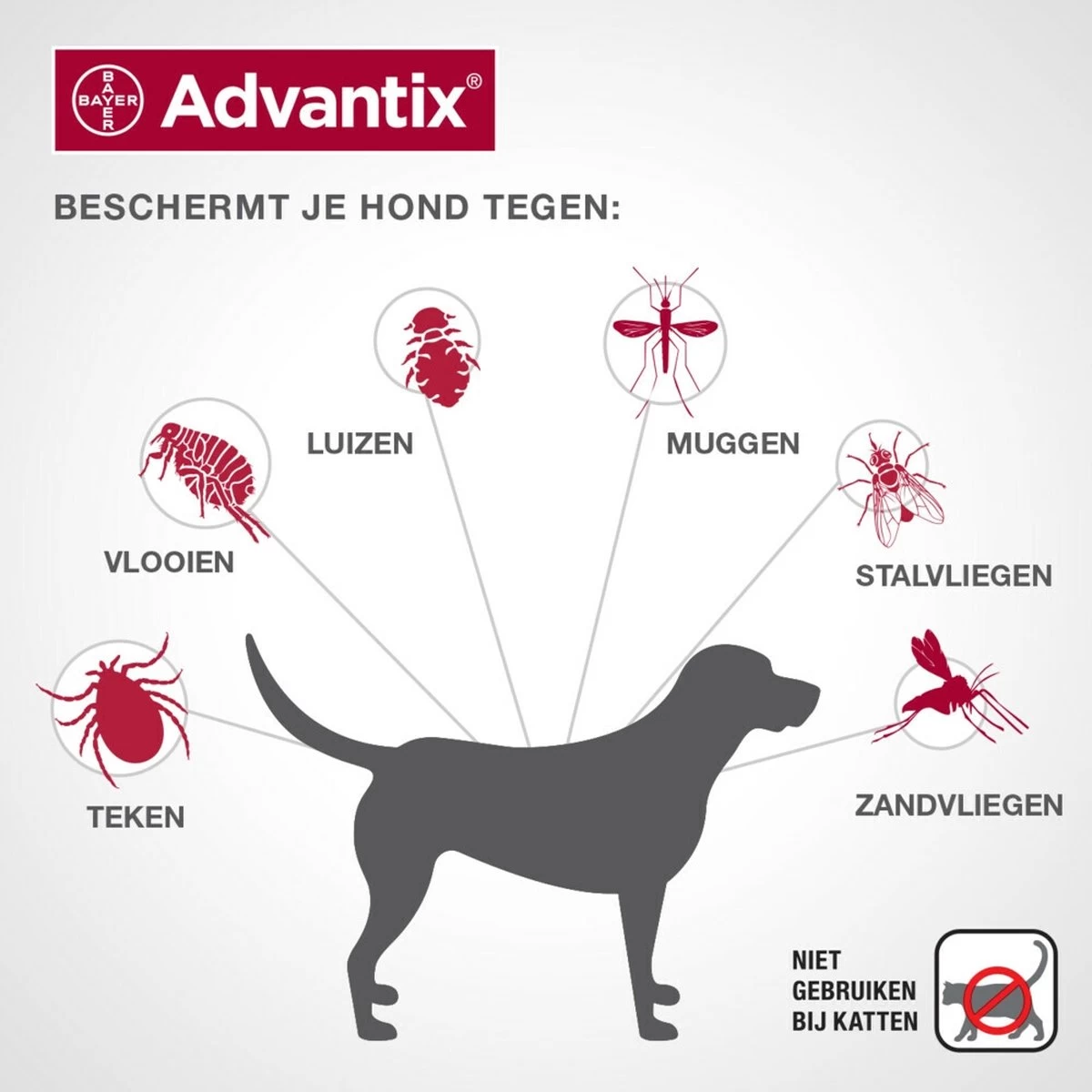 Bayer Advantix Spot-on 400/2000 25+ Kg - 4 Pipetten - Afbeelding 3