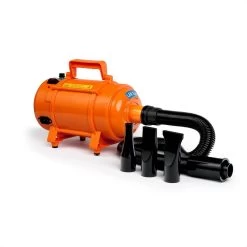 Krachtige Hondenföhn/ Waterblazer Met Draaiknop Om Overtollig Water En Stof Snel Uit De Vacht Te Blazen | Verstelbare Vermogen Standen (500W Tot 2200W) En Verstelbare Temperatuur - Type B Oranje