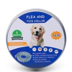 Merkloos Vlooienband Hond - 8 Maanden Bescherming - Vlooienband - Natuurlijk - Tekenband - Anti Vlooien - 63cm - Fit All Sizes - Vlooienbandjes Hond - Vlooien - Teken