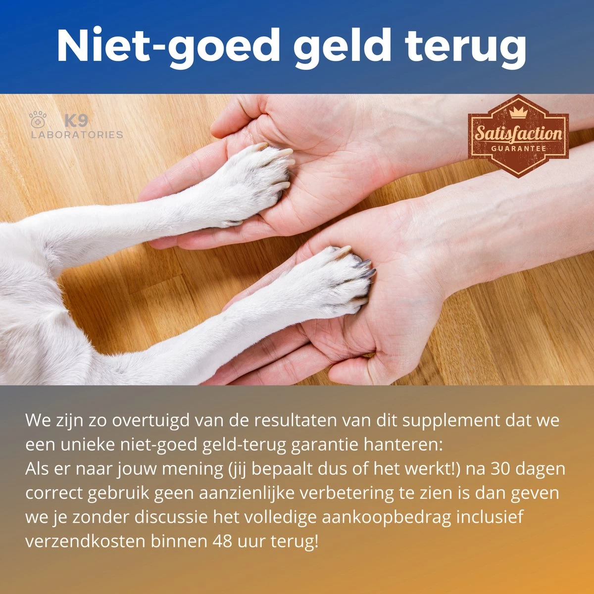 K9 Laboratories Gewricht & Heup 40+ Kg - 60 Stuks - Voor Grote Honden - Collageen - Glucosamine - Spirulina - Groenlipmossel - Afbeelding 5