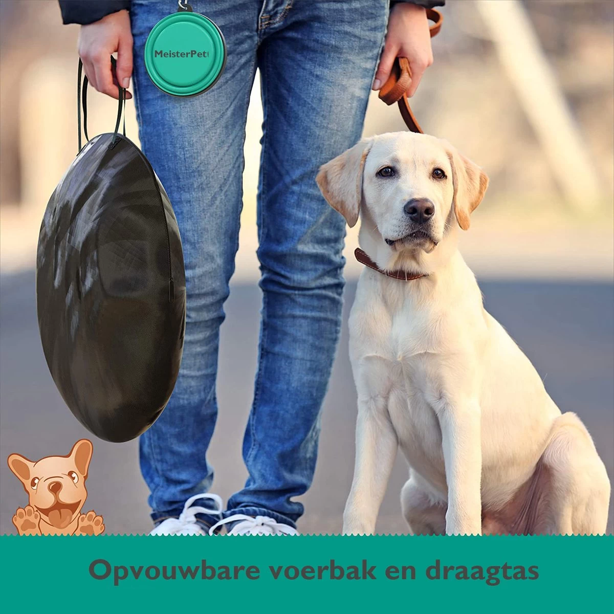 Meisterpet - Opvouwbare Puppyren Rond - (Ø X H) 115 X 58 Cm - Met Gratis Dieren Verzorging Set - Afbeelding 2