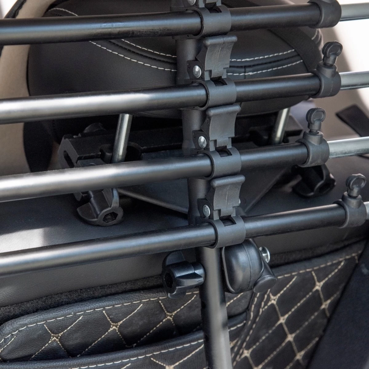 Hondenrek Auto - Hondenrek - Autorek Hond - Bagagerek - Verstelbaar - Staal - Zwart - Afbeelding 6