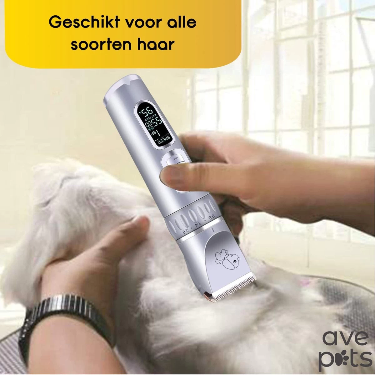 AVE Pets® Volledige Hondentondeuse Set Met Display - Draadloos Tondeuse - Scheerapparaat Voor Je Hond Of Kat - Huisdier Trimmer - Dierentondeuse - Dieren Verzorging - Afbeelding 9