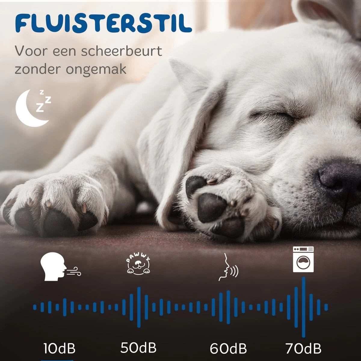 Pawwy Dieren Tondeuse Set Draadloos Voor Honden En Katten – Voor Dikke Vacht - Hondentondeuse – Hondentrimmer - Scheerapparaat - Goud - Afbeelding 10