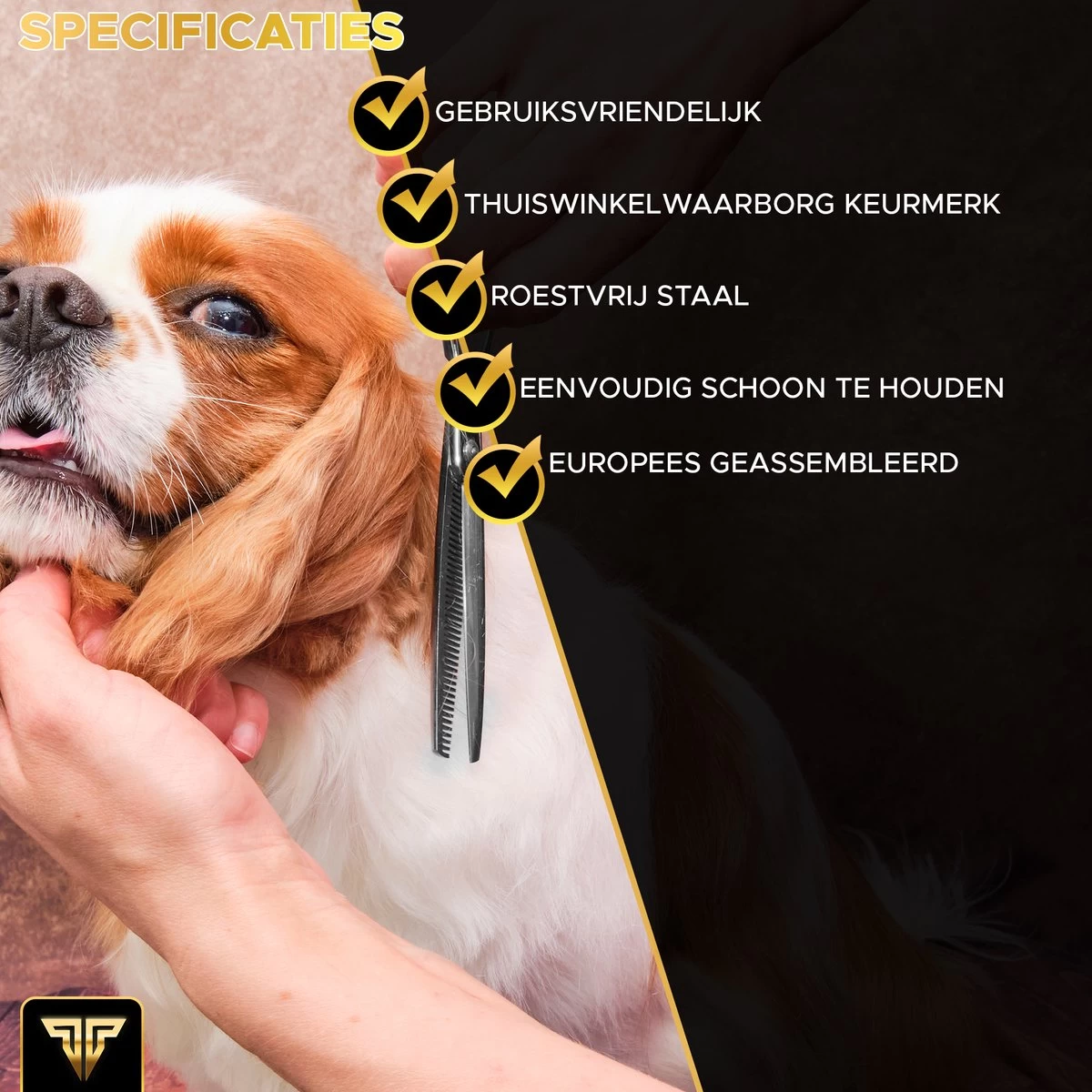 Toivo Schaar Voor Dieren - Zilver - Effileerscharen - Honden Scharenset - Dierenschaar - Set 5 Stuks - Trimscharen - Trimset - Uitdunschaar Hond - Schaar Honden - Afbeelding 5