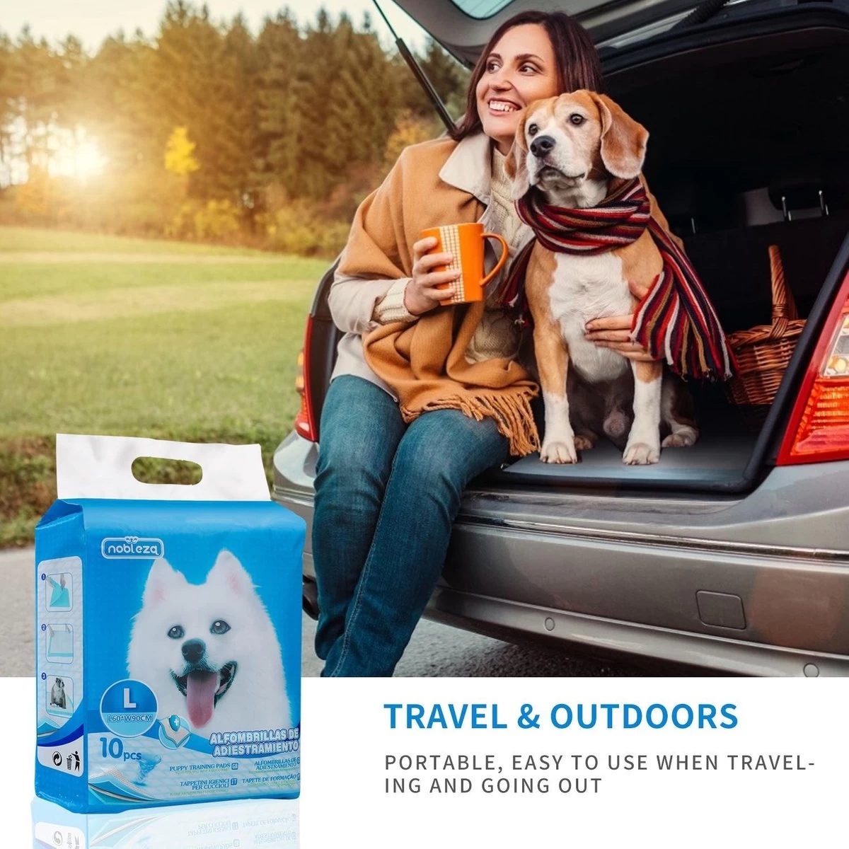 Nobleza 48LXB - Puppy Training Pads - 60 X 90 Cm - Zindelijkheidstraining - 100 Stuks - Afbeelding 2