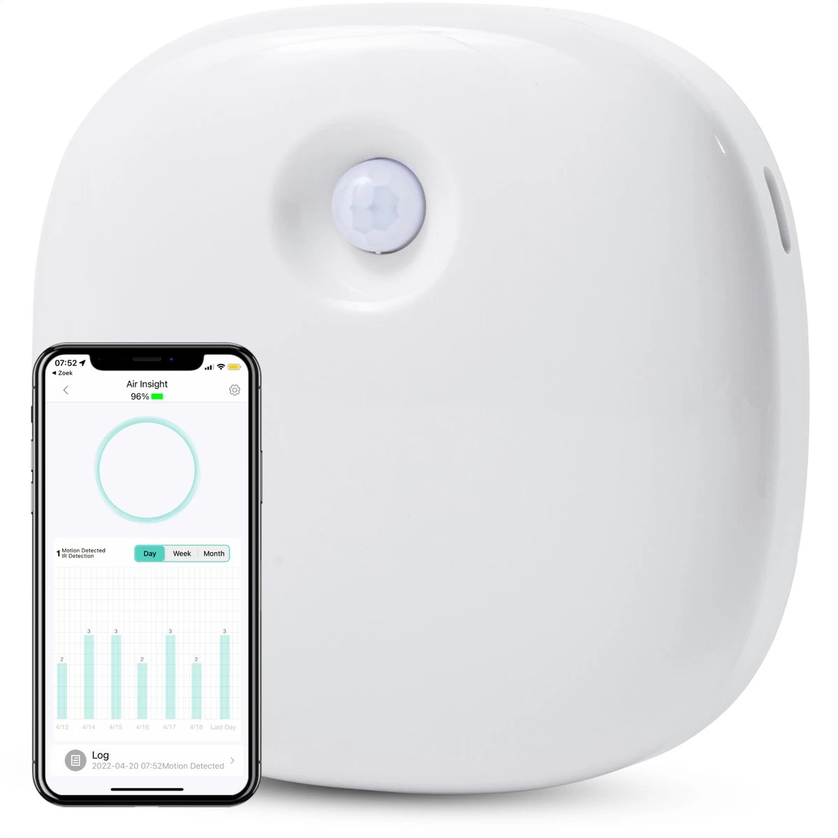 Pettadore Air Insight - Kattenbak Geurverdrijver & Teller - Actieve Zuurstof En Ionen - Oplaadbaar - Met App