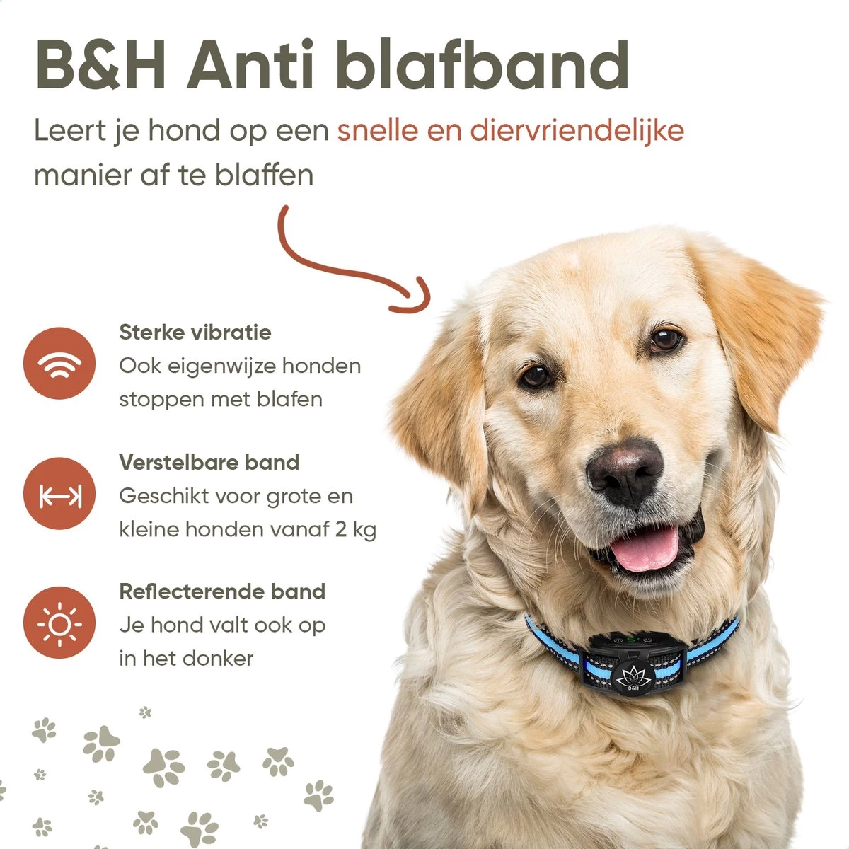 Premium Anti Blafband Apparaat Om Je Hond Snel En Effectief Te Laten Stoppen Met Blaffen - Diervriendelijke Opvoedingshalsband Zonder Schok - Trainingshalsband Voor Grote En Kleine Honden - Anti Blaf Apparaat - Correctie Halsband - Afbeelding 5