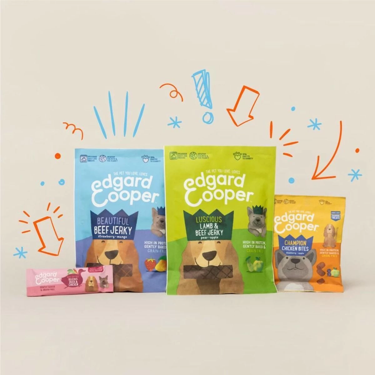 Merkloos Edgard & Cooper Lam & Rund Bites - Voor Honden - Hondensnack - 50g - Afbeelding 5